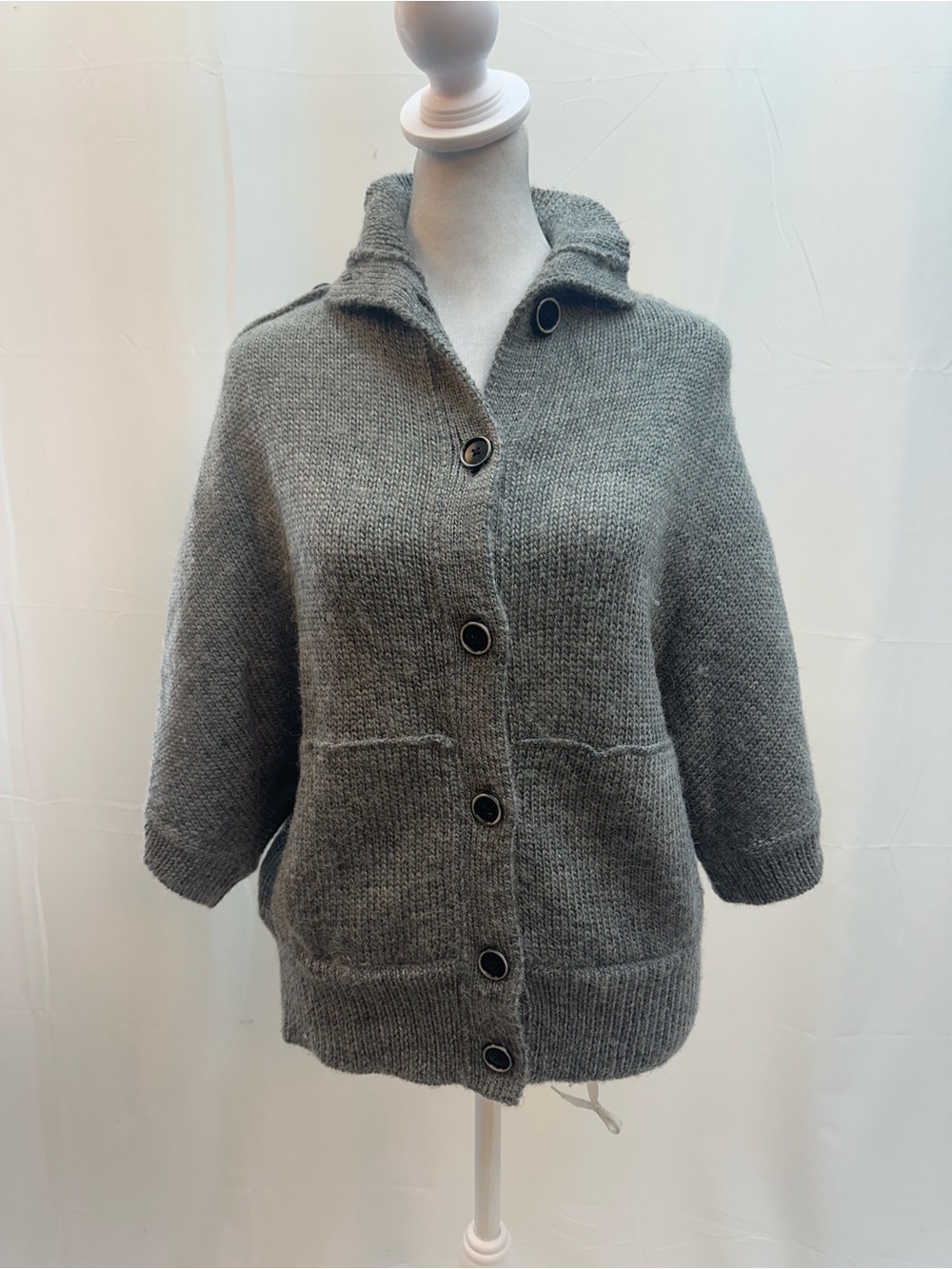 Banana Republic Gray Alpaca Blend Button-Up Knit Cardigan XS